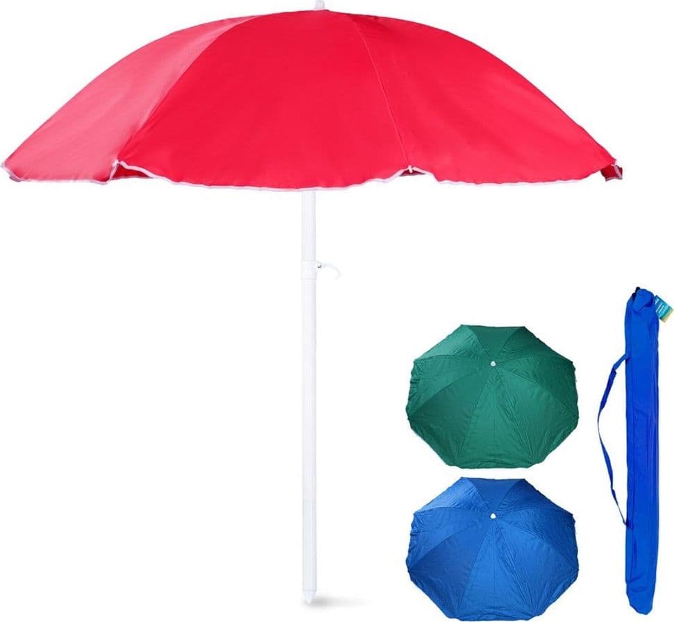 OMBRELLONE SPIAGGIA MARE DA 180 CM TINTA UNITA REGOLABILE CON SACCA TRASPORTO 618405 - 4