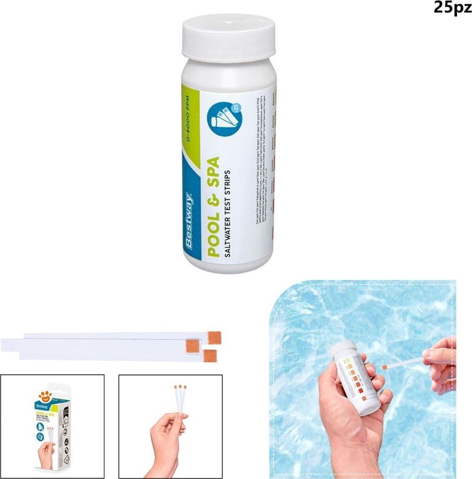 STRISCE TEST REATTIVE PER PISCINE IDROMASSAGGI SPA CLORINATORE AD ACQUA SALATA 58767 - 14