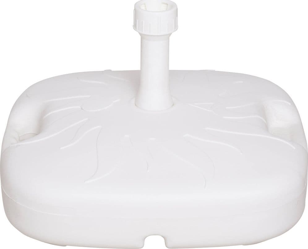 BASE SUPPORTO PER OMBRELLONE GIARDINO ESTERNO QUADRATA BIANCA RESISTENTE MANIGLIA 030909 - 5