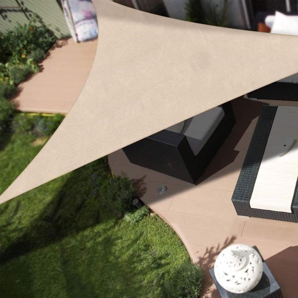 TENDA VELA OMBREGGIANTE PARASOLE DA ESTERNO TERRAZZE GIARDINO TRIANGOLARE 4 X 4 X 4 MT - 6