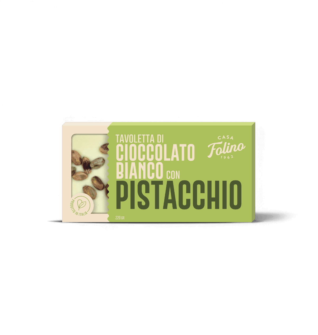 Tavoletta Cioccolato Bianco con Pistacchio 120gr