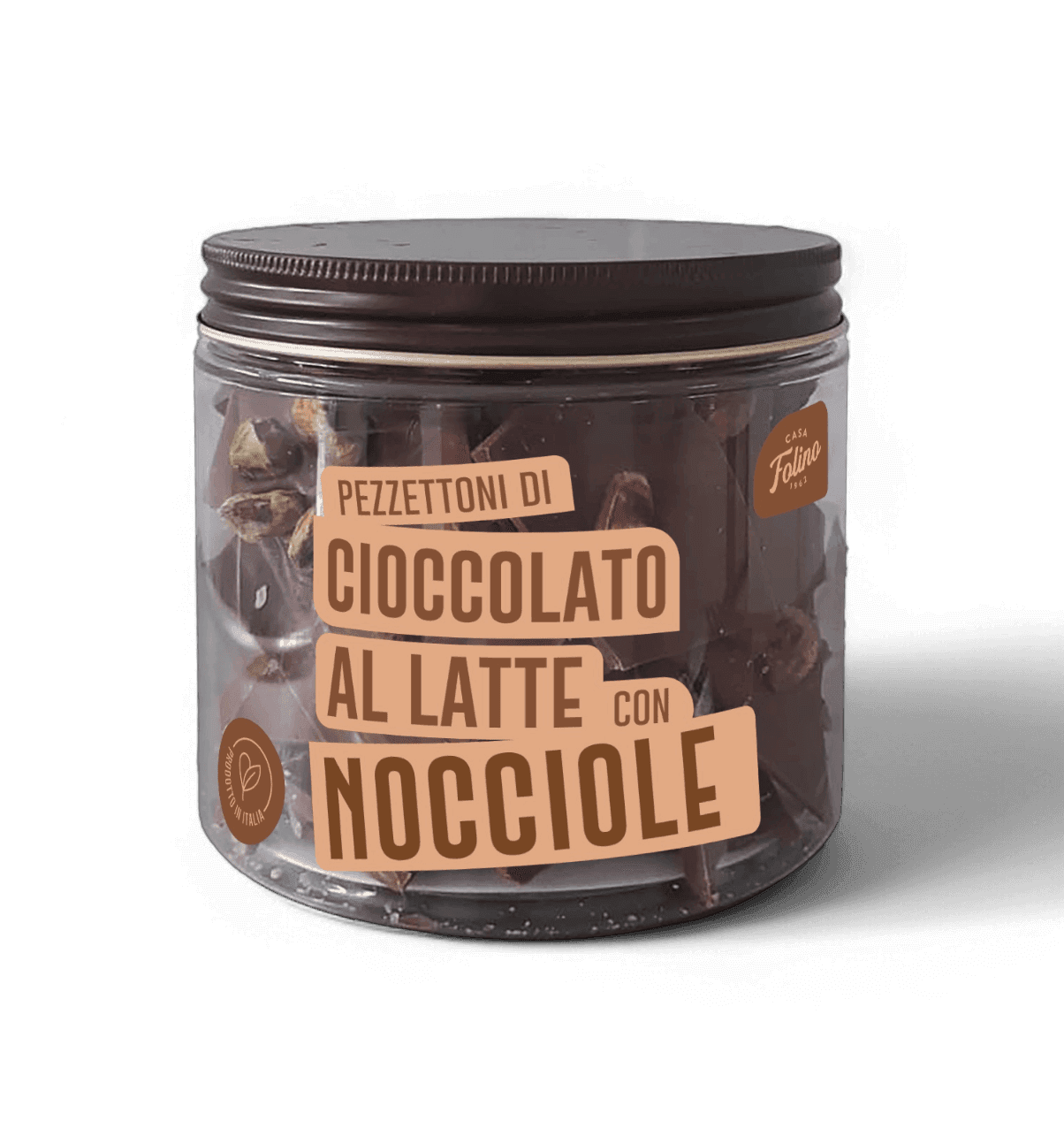Cioccolato al Latte a Pezzettoni con Nocciole 250gr