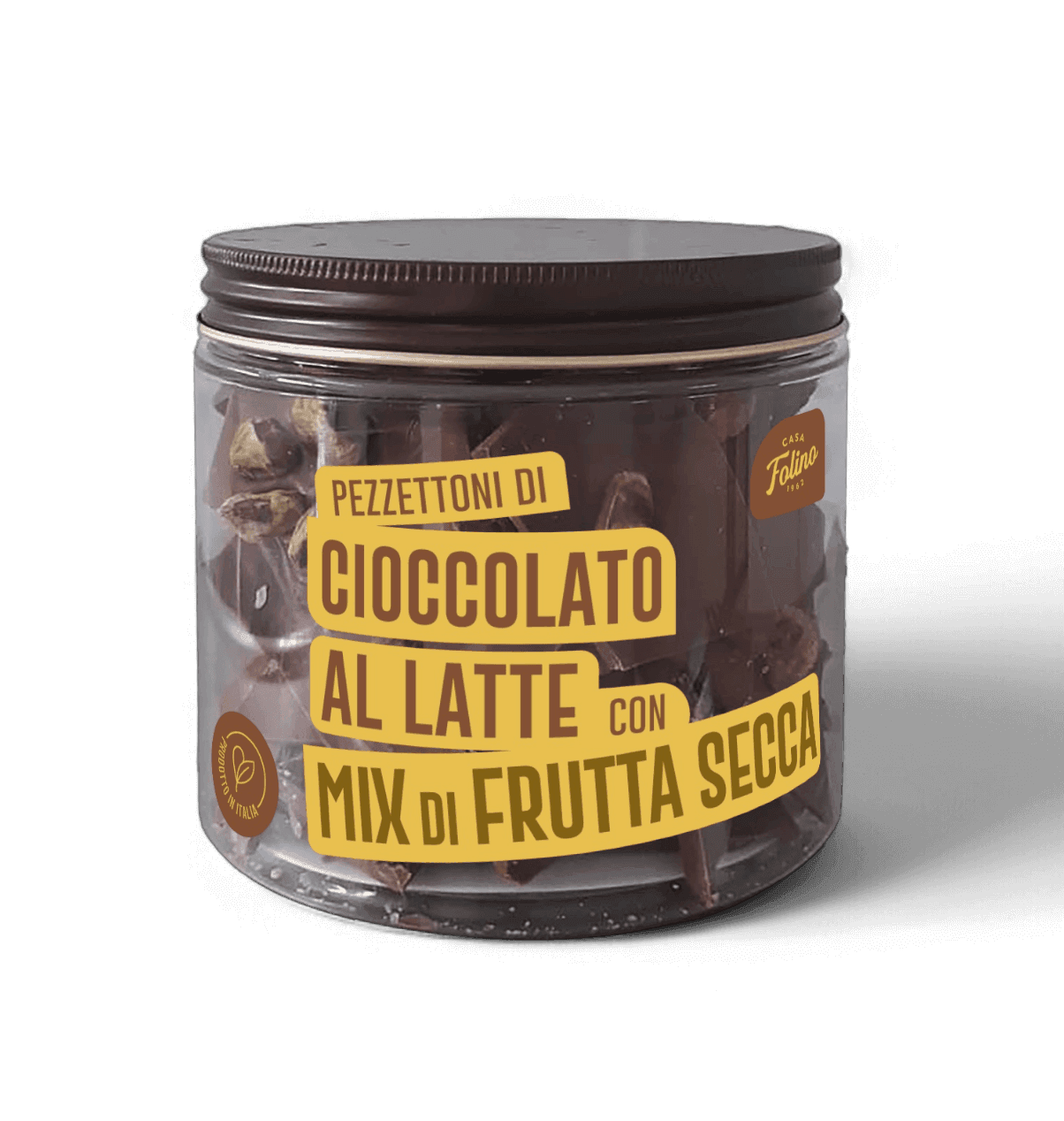 Cioccolato al Latte a Pezzettoni con Mix di Frutta Secca 250gr