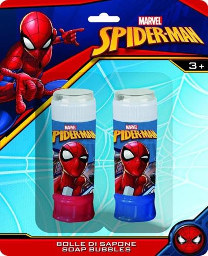 SET DA 2PZ FLACONE BOLLE DI SAPONE STAMPA SPIDERMAN 60ML BLISTER PER GIOCO BAMBINI 208336 - 2