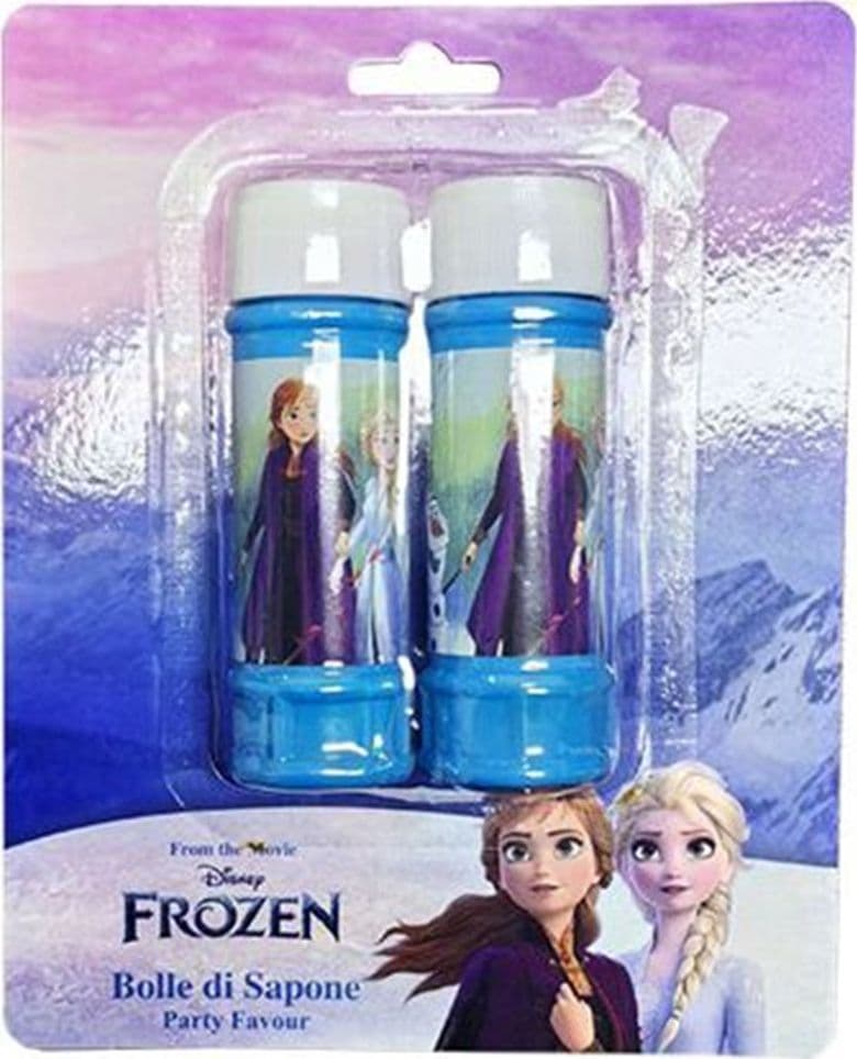 SET DA 2PZ FLACONE BOLLE DI SAPONE STAMPA FROZEN 60 ML BLISTER PER GIOCO BAMBINI 209814 - 2