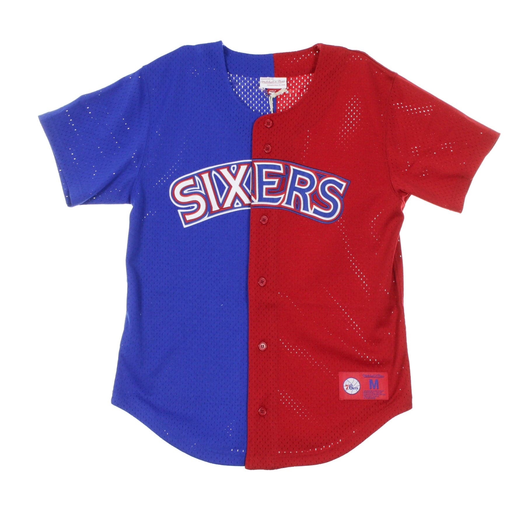 MITCHELL &amp; NESS Casacca Bottoni Uomo Split Mesh Button Front Phi76e Original Team Colors - 3