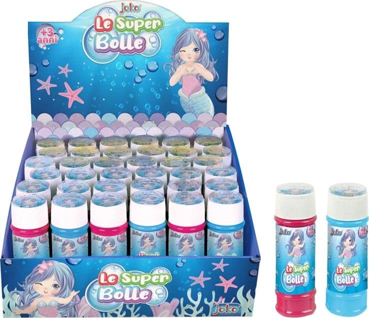 BOLLE DI SAPONE CONFEZIONE DA 36 PZ FLACONI 60 ML SIRENETTA PER GIOCO BAMBINI 807601 - 2