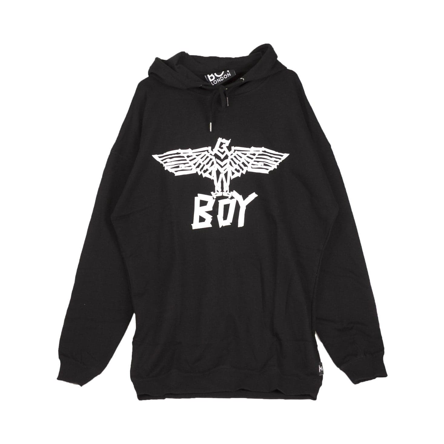 BOY LONDON Felpa Cappuccio Uomo Tape Eagle Hood Black/white - 3