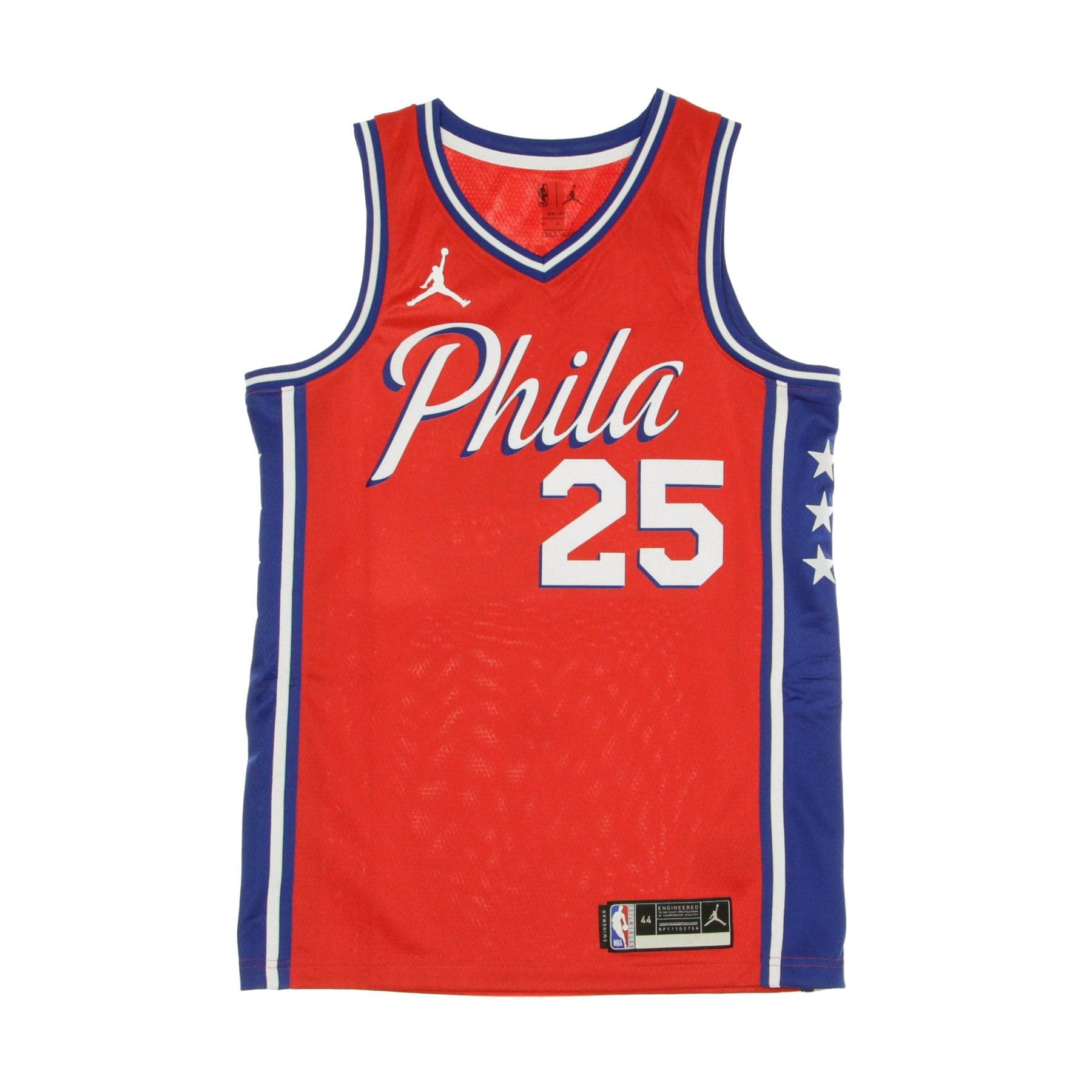 JORDAN NBA Canotta Basket Uomo Nba Swingman Jersey Jordan Statement Edition 2020 No 25 Ben Simmons Phi76e University Red