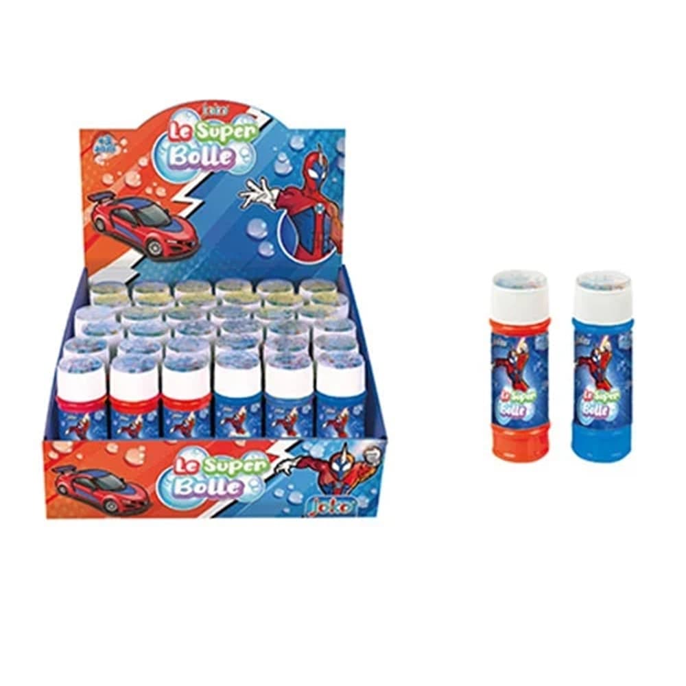 BOLLE DI SAPONE CONFEZIONE DA 36PZ FLACONI 60ML HERO SUPEREROE PER GIOCO BAMBINI 807564 - 2