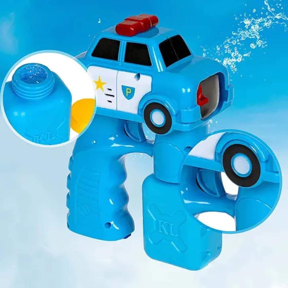 PISTOLA SPARA BOLLE DI SAPONE A FORMA DI AUTO DELLA POLIZIA DA 100ML GIOCO BAMBINI 6560249 - 5