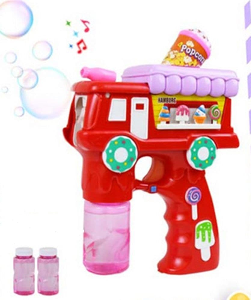 PISTOLA SPARA BOLLE A FORMA DI CAMION DEI DOLCI CON 2 FLACONI DI RICARICA DA 70ML 6560270 - 6