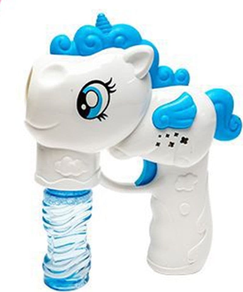 PISTOLA SPARA BOLLE A FORMA DI PONY CON 2 FLACONI DI RICARICA DA 50 ML 3 COLORI 6726065 - 5