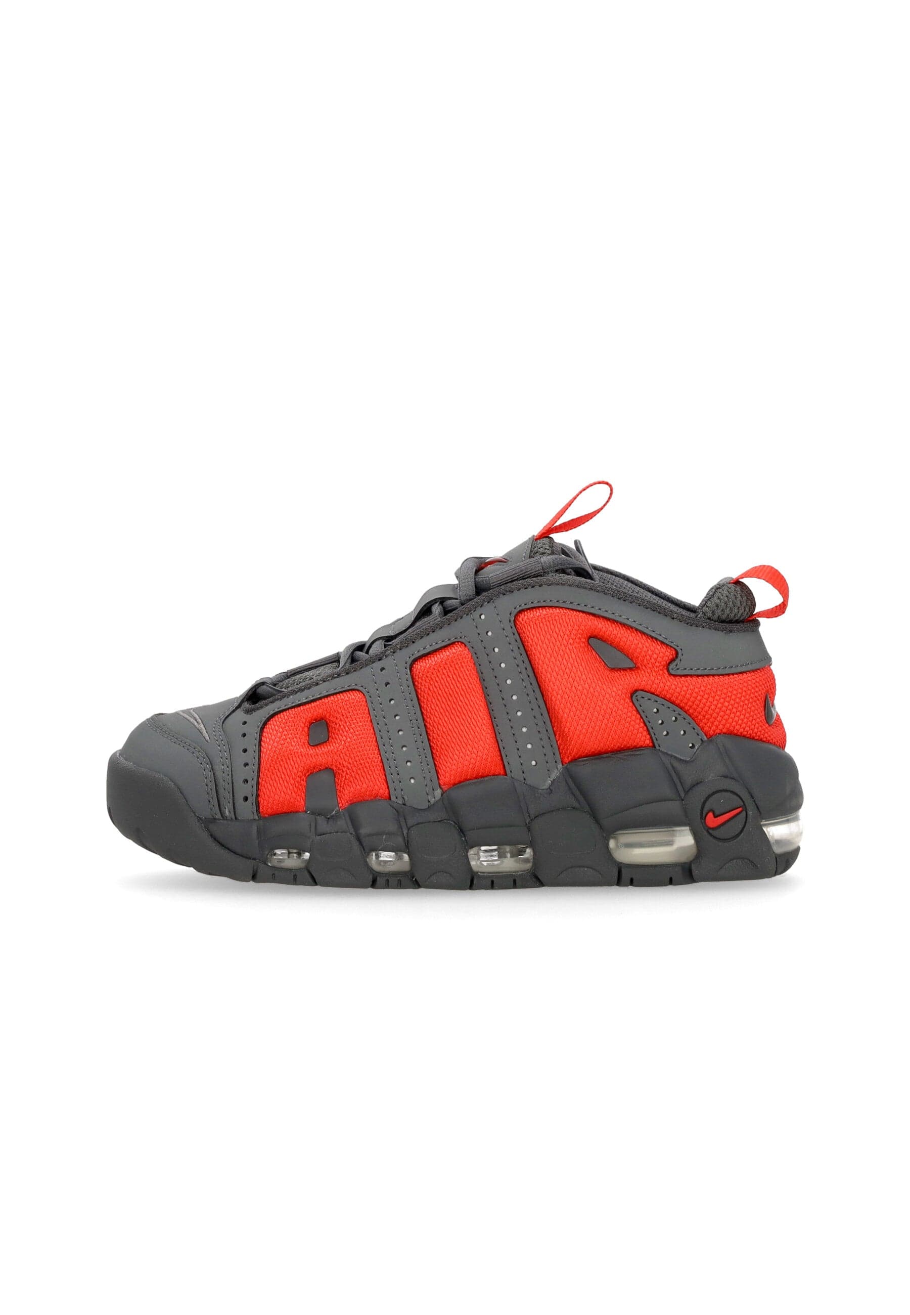 Nike Scarpa Alta Uomo Air More Uptempo Low Dark Grey/lt Crimson/metallic Silver - 7