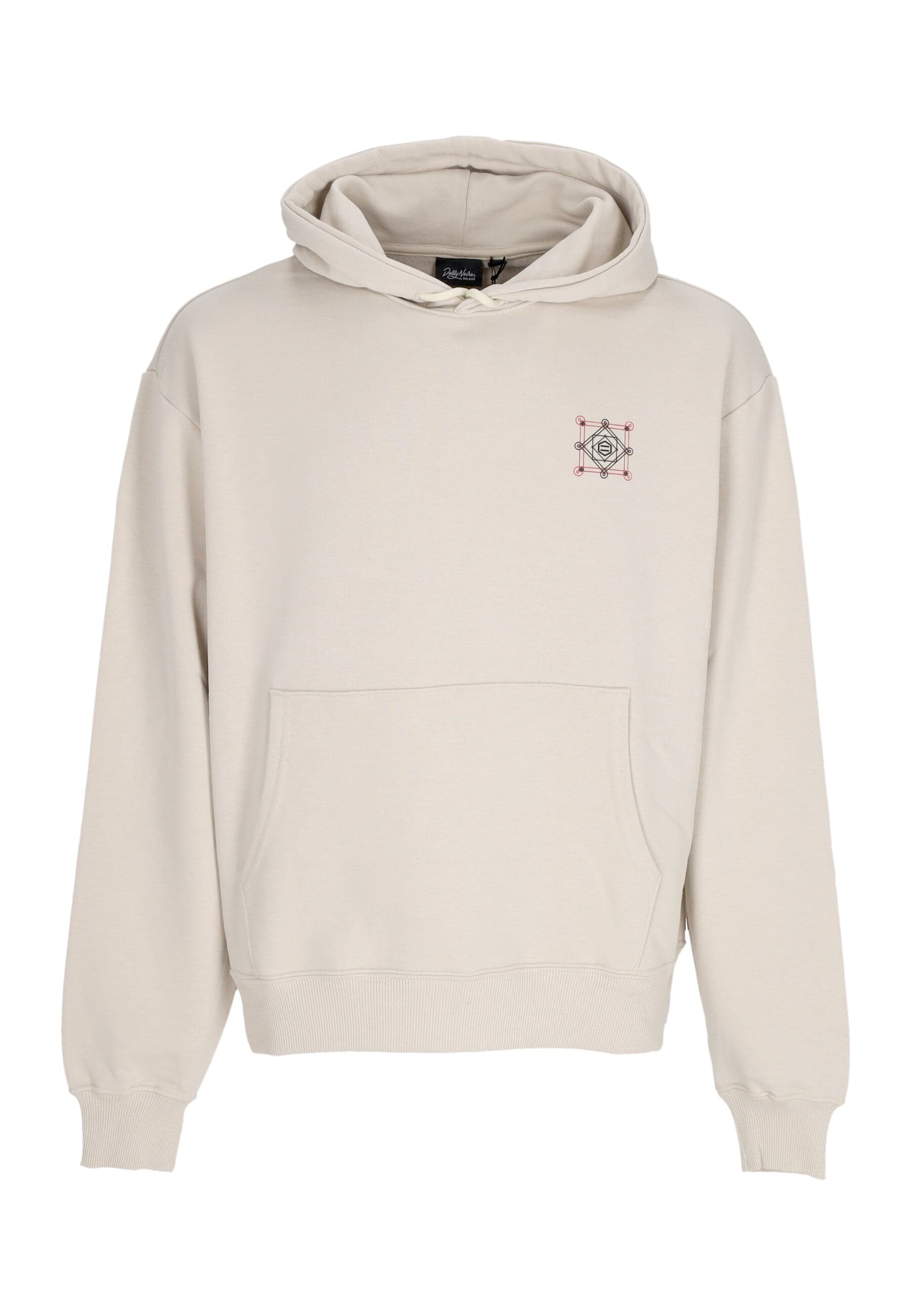 DOLLY NOIRE Felpa Leggera Cappuccio Uomo Makara Hoodie Beige - 3