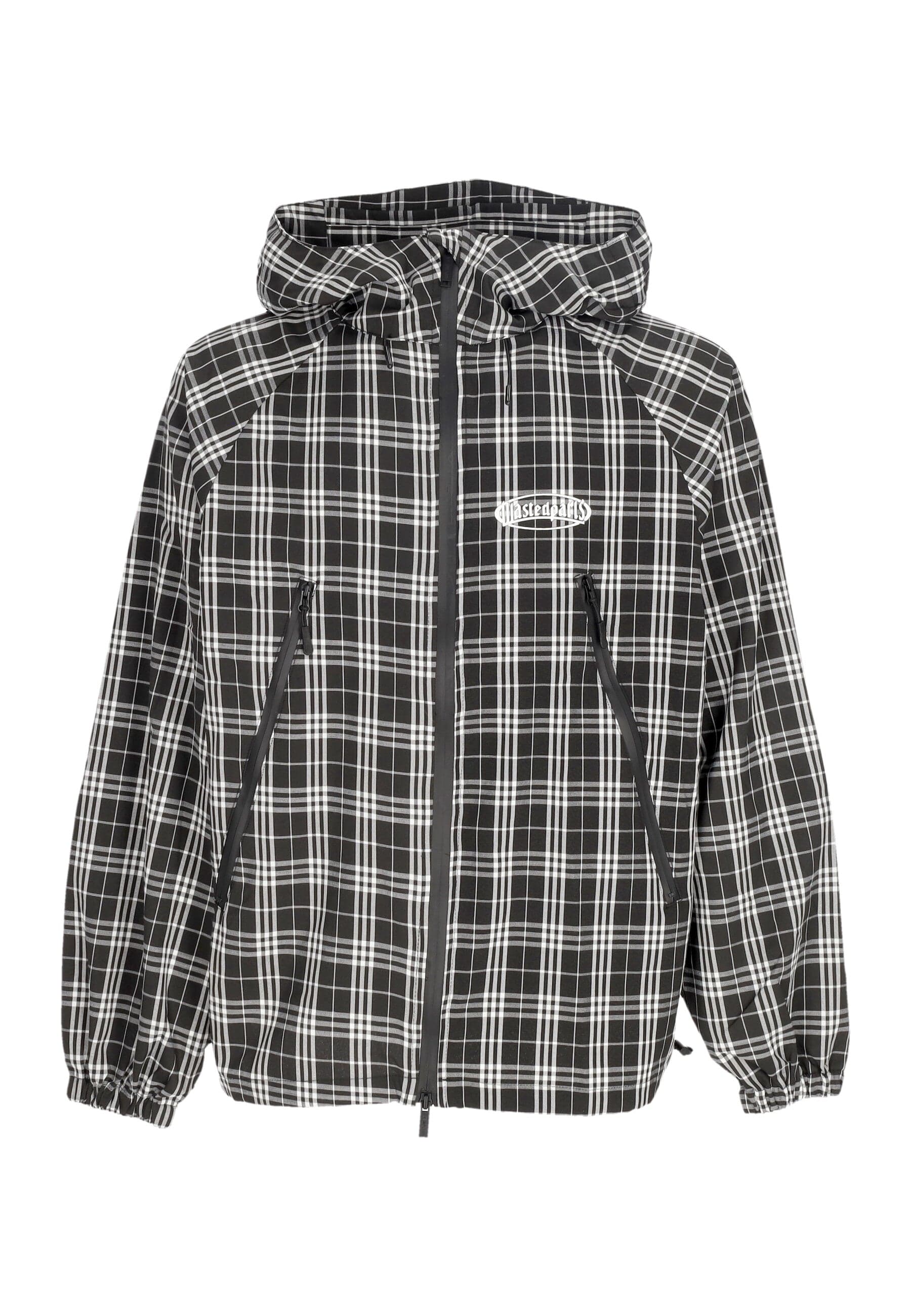 WASTED PARIS Giacca a Vento Uomo Yard Tartan Windbreaker Black/white - 4