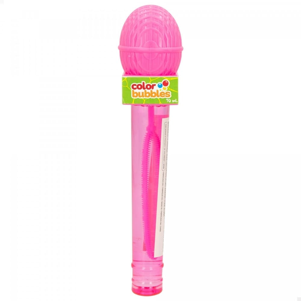 BACCHETTA PER BOLLE DI SAPONE DA 22CM A FORMA DI MICROFONO 70ML IN 2 COLORI 6719002 - 7