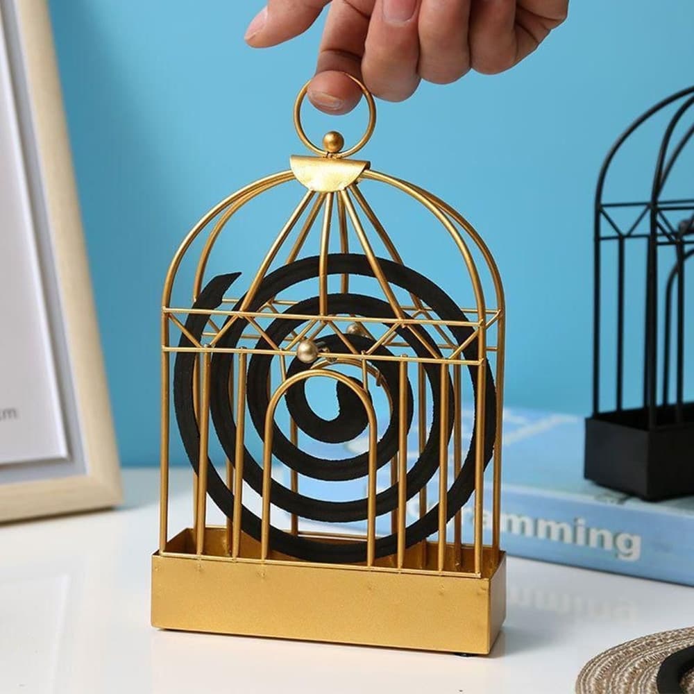 SUPPORTO A SPIRALE PER ZANZARE PORTA BOBINE CONTENITORE PORTATILE CON MANICO CASA ESTERNO - 8