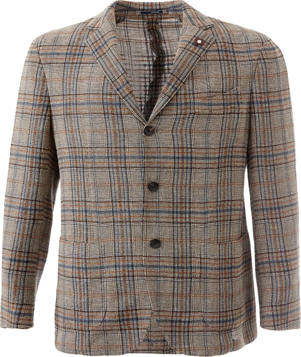 Lardini Giacca Check Tortora - 5