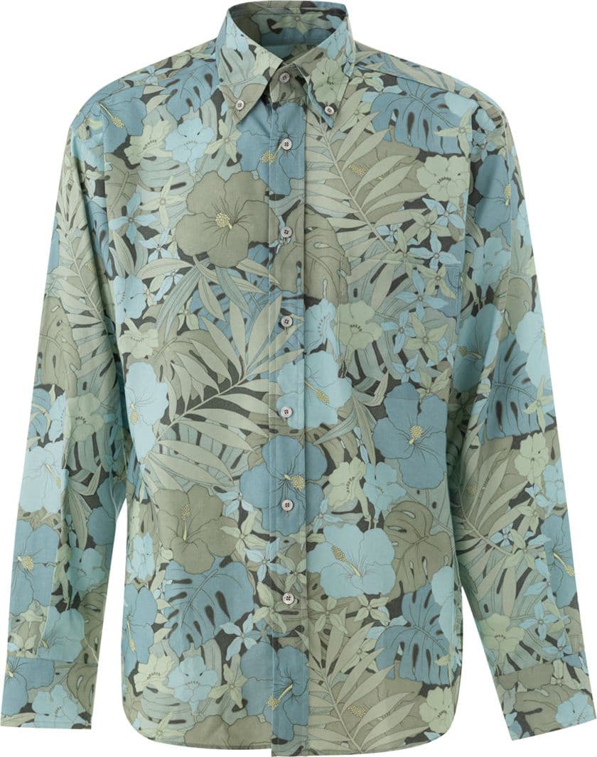 Tom Ford Camicia Stampa Floreale in Azzurro - 5
