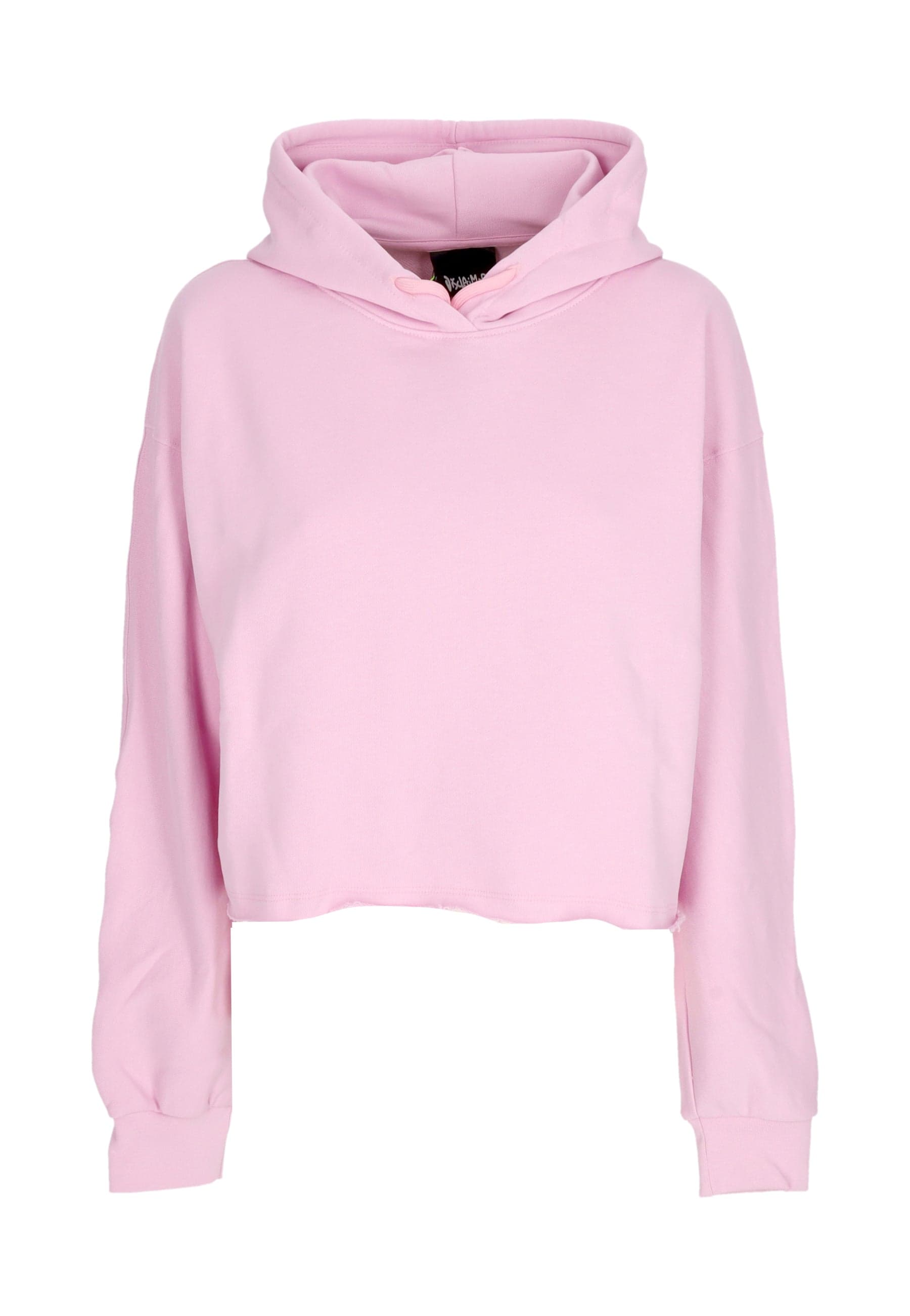 DISCLAIMER Felpa Leggera Cappuccio Corta Donna W Strass Logo Crop Hoodie Pink/strass Boreal - 3