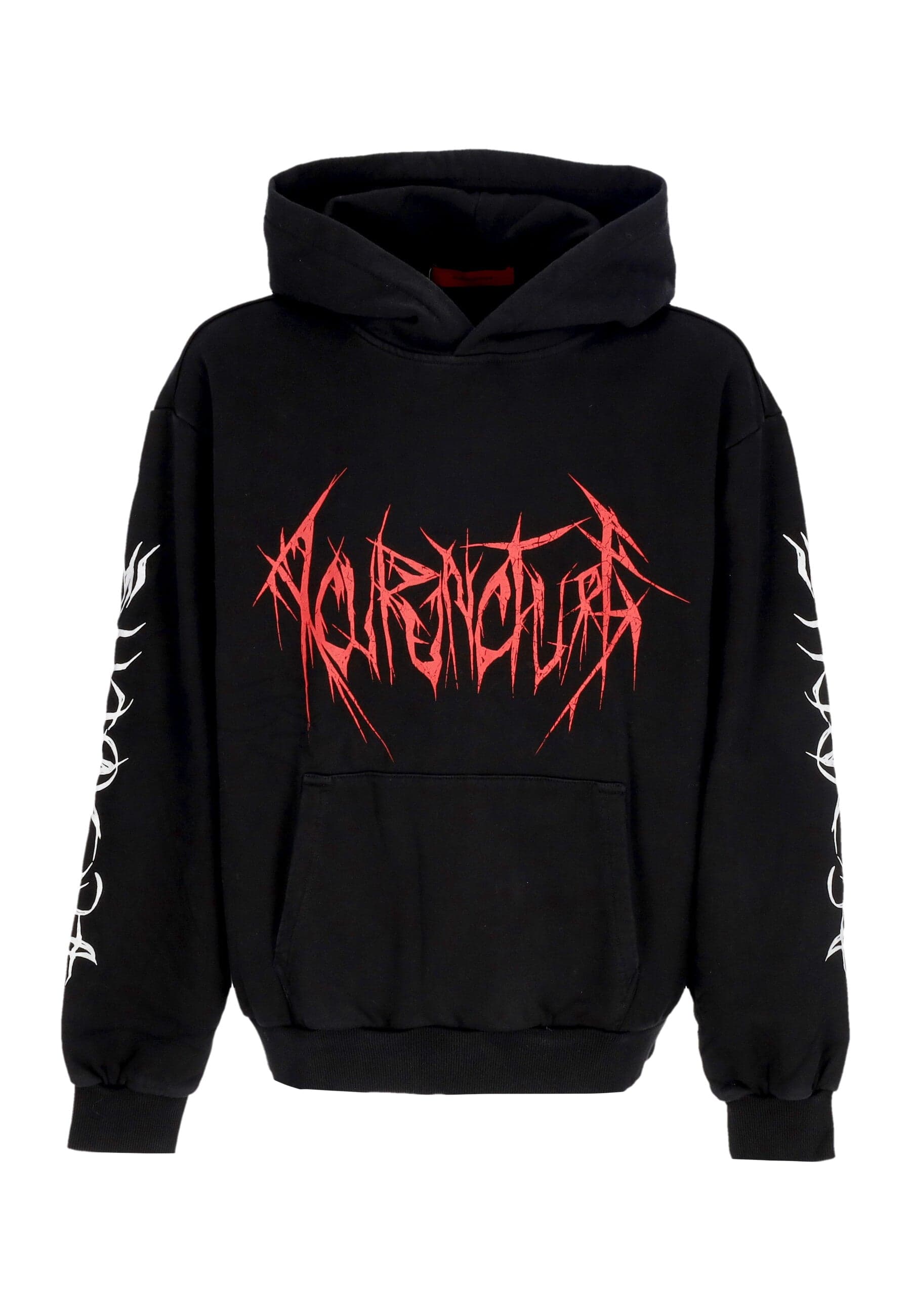 ACUPUNCTURE Felpa Leggera Cappuccio Uomo Knife Mark Hoodie Black - 3