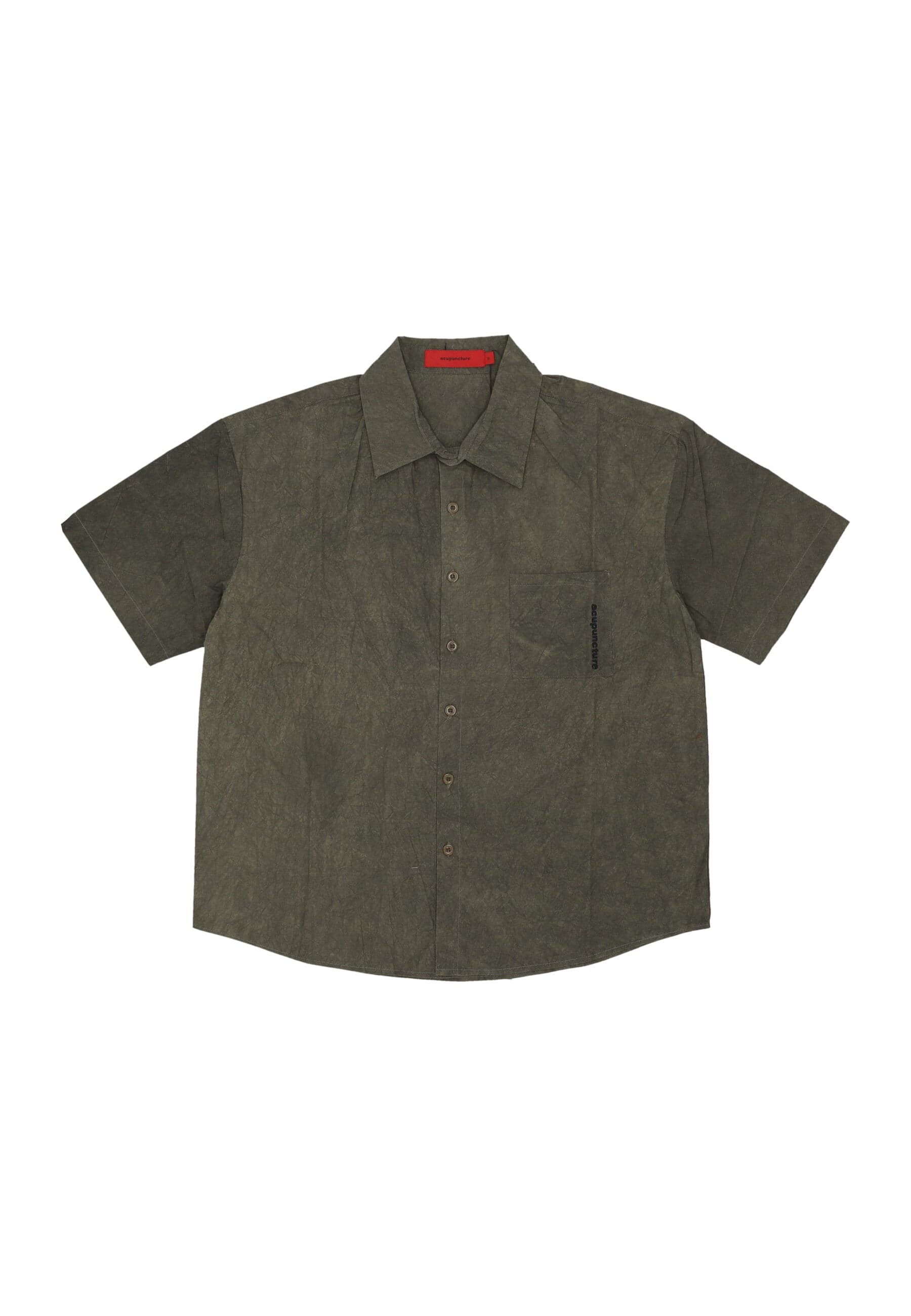 ACUPUNCTURE Camicia Manica Corta Uomo Acu Shirt Green - 3