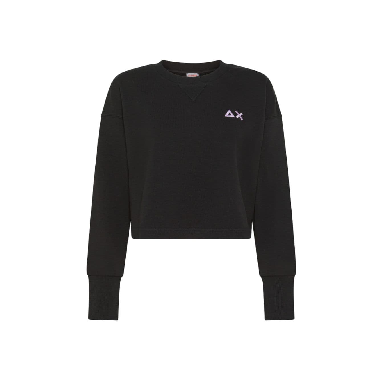 SUN68 Sun68 - Felpa Cropped Nero F34208 – BLACK