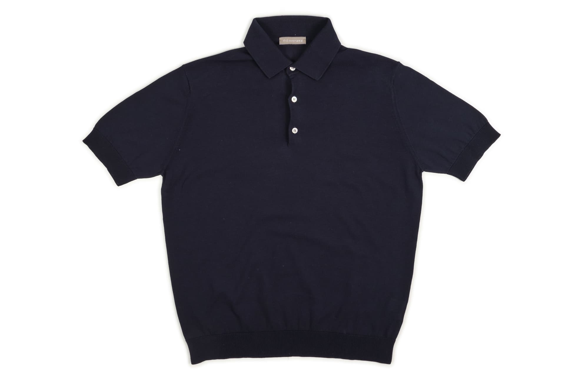 FILINTRAMA Filintrama - Polo Mm 3 Bottoni Finez.14 PL1MC CR14R 890 BLU - 2