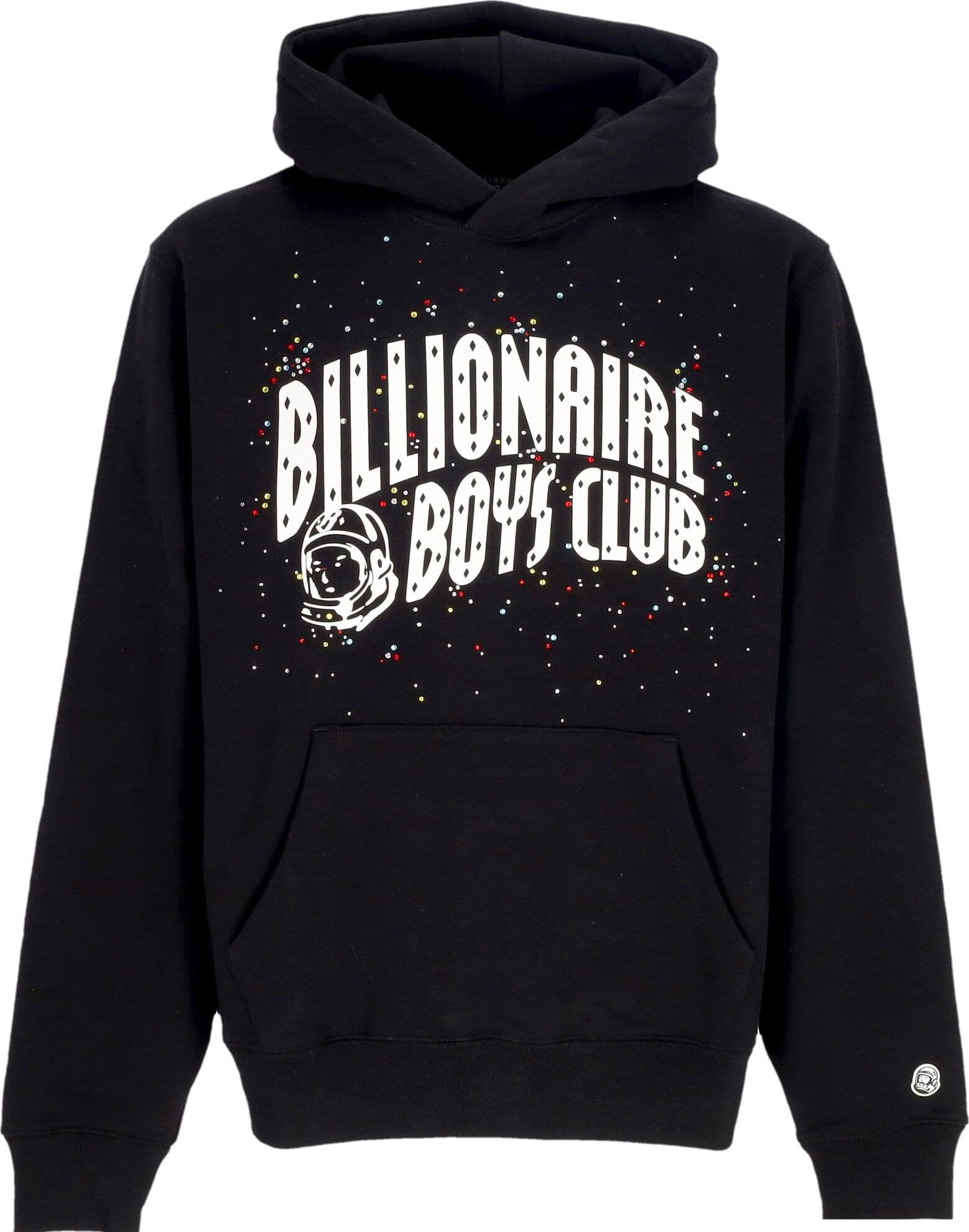 BILLIONAIRE BOYS CLUB Felpa Leggera Cappuccio Uomo Embellished Arch Logo Popover Hooded Black