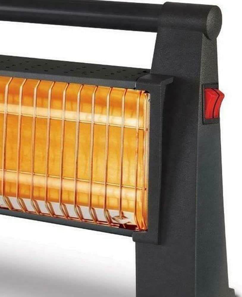 Stufa al quarzo da pavimento con maniglia e griglia frontale di protezione in Stufe elettriche Decor Space - Altamura, commercioVirtuoso.it