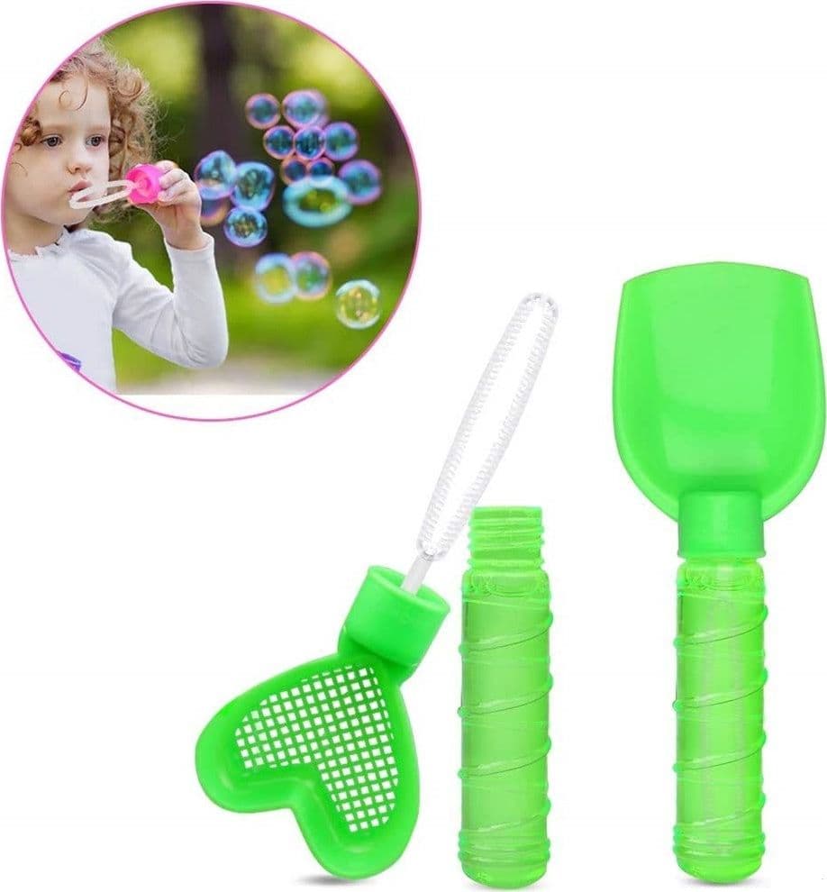 SET 4PZ BACCHETTE PER BOLLE DI SAPONE CON TESTA ATTREZZO SPIAGGIA GIOCO BAMBINI 3+ 6560330 - 6