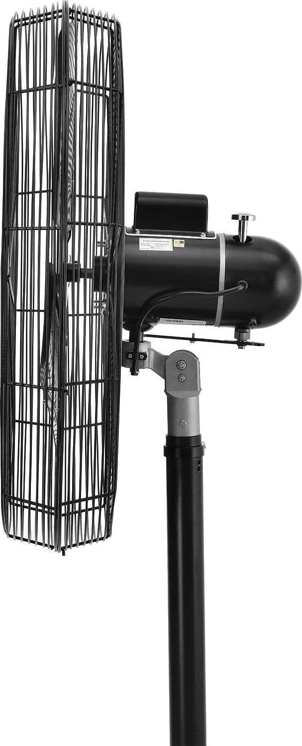 Ventilatore industriale a piantana a 3 velocità con pale in alluminio e base in ferro, Ø 75 cm in Ventilatori a piantana Decor Space - Altamura, commercioVirtuoso.it