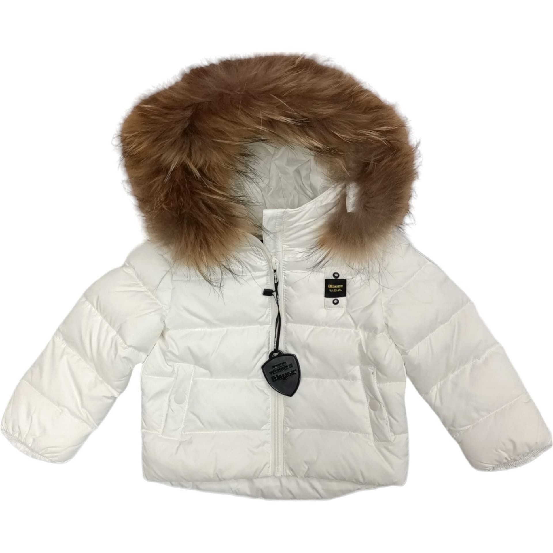 Blauer  - Piumino 100 Bianco C/pelliccia 24WBBXC02550 - 4