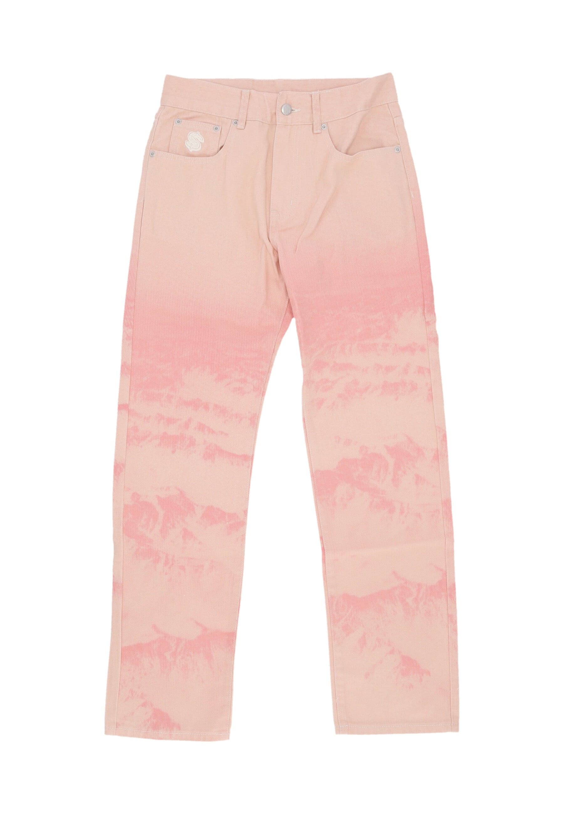 BILLIONAIRE BOYS CLUB Jeans Uomo Mountain Print Astro Denim Pant Pink - 4