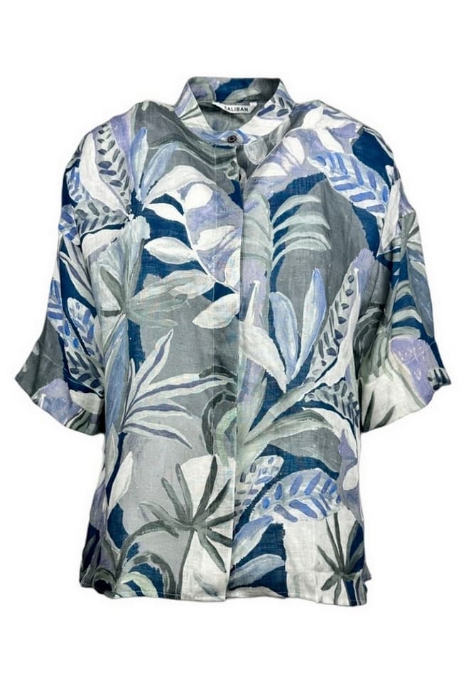 Caliban  Camicie Blu/grigio - 4