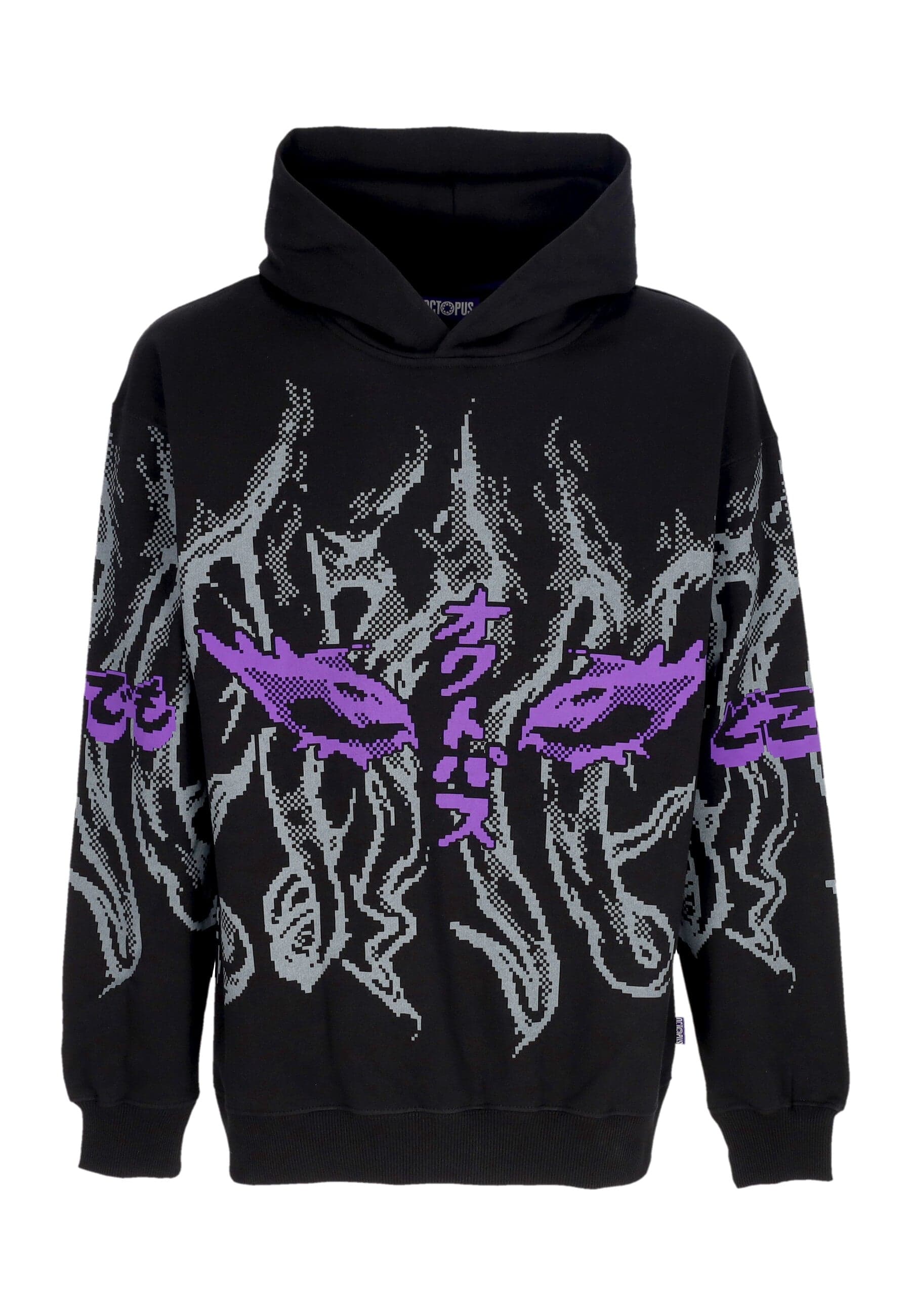 OCTOPUS Felpa Leggera Cappuccio Uomo Strange Ambassador Hoodie By Plague Labs Hoodie Black - 3