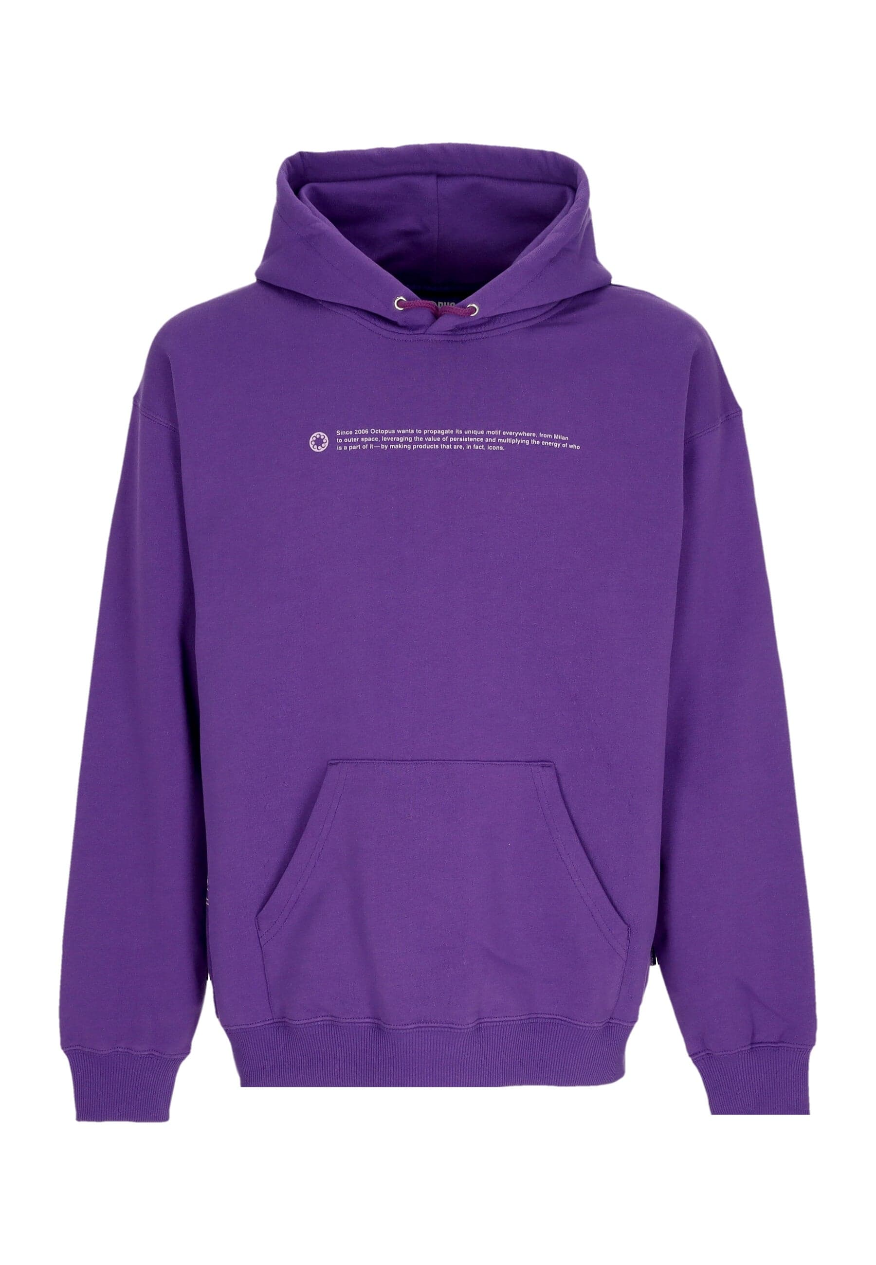 OCTOPUS Felpa Leggera Cappuccio Uomo Outline Logo Hoodie Purple - 3