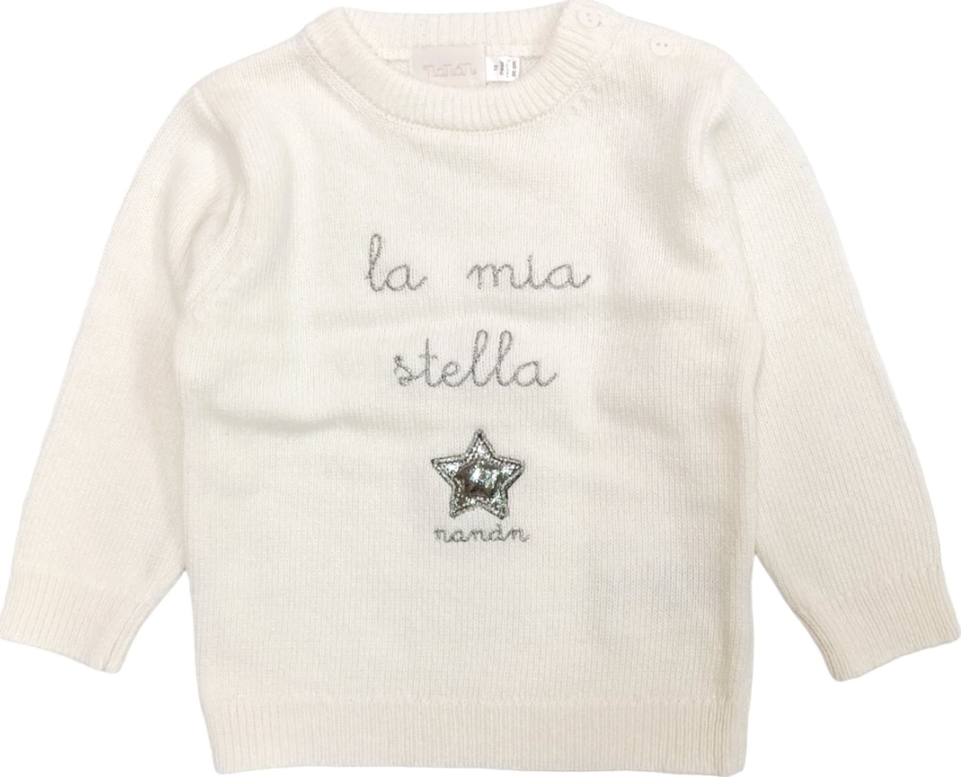 NANAN Nanan - Maglia Panna/argento - La Mia Stella I23427 - 3