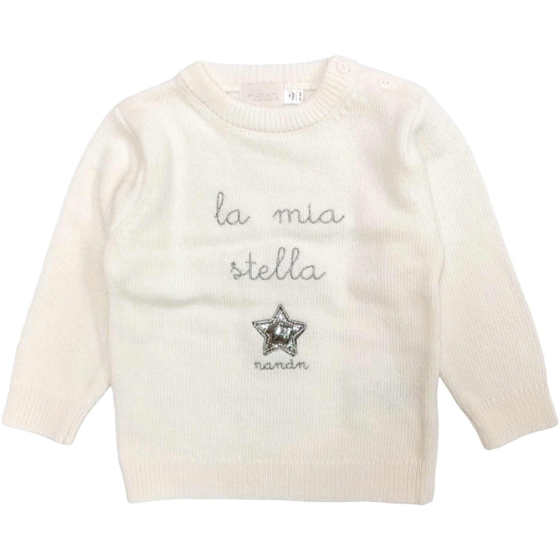 NANAN Nanan - Maglia Panna/argento - La Mia Stella I23427 - 3