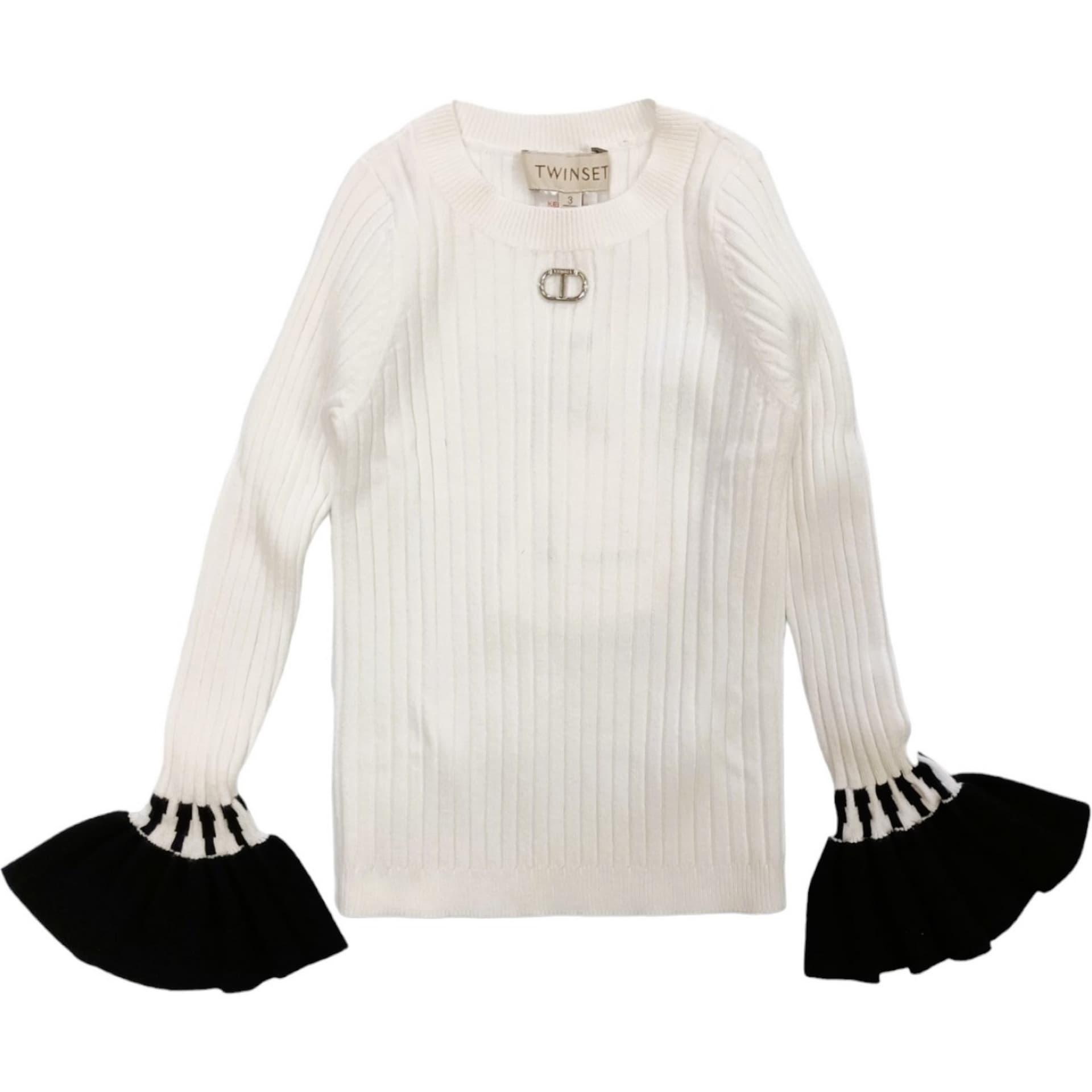 TWINSET Twinset - Maglia Bianco/nero 2722 232GJ3721 - 3