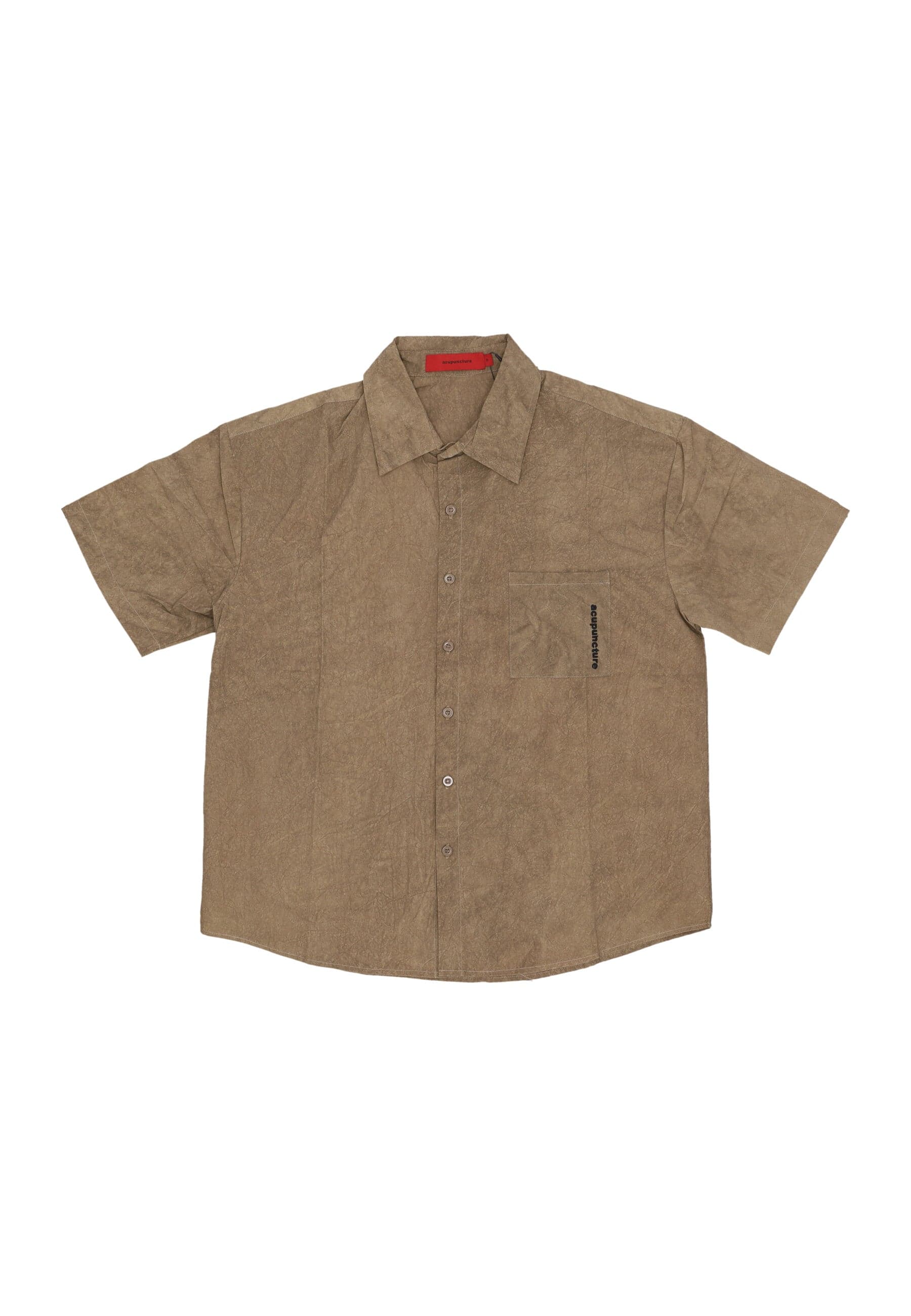 ACUPUNCTURE Camicia Manica Corta Uomo Acu Shirt Khaki - 3