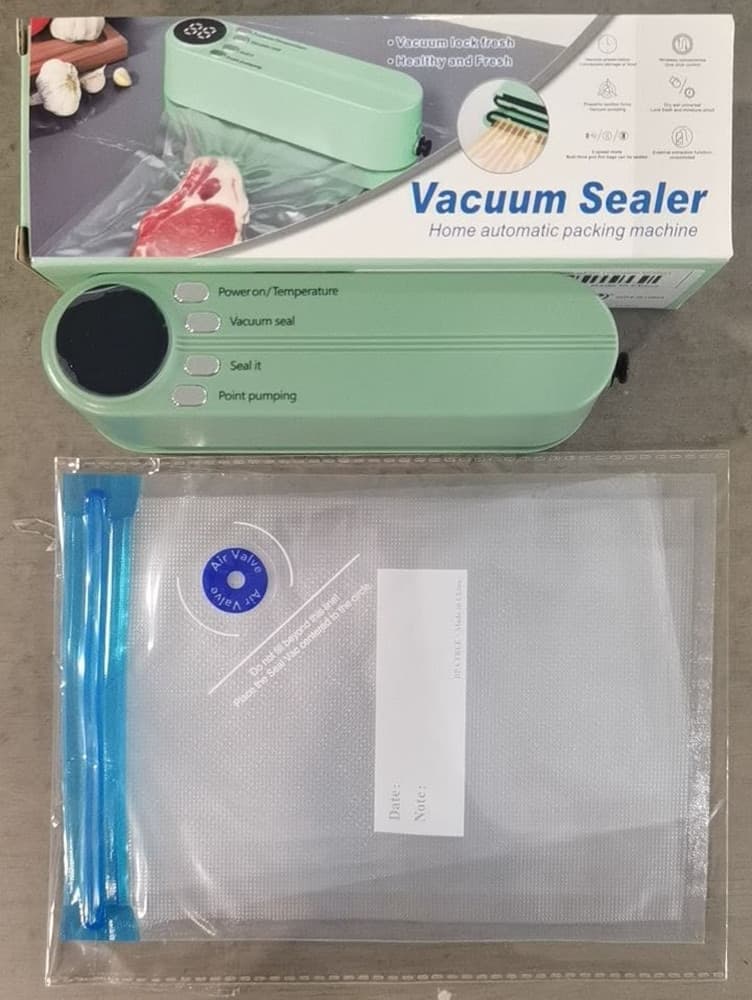 MINI SIGILLATORE PER SOTTOVUOTO 7IN1 PORTATILE 3 VELOCITÀ RICARICABILE CON 5 SACCHETTI - 7