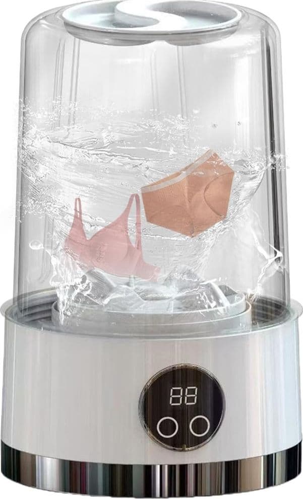 LAVATRICE PORTATILE PULIZIA MUTANDE SILENZIOSA WIRELESS PER DORMITORI CAMPEGGIO VIAGGIO - 24