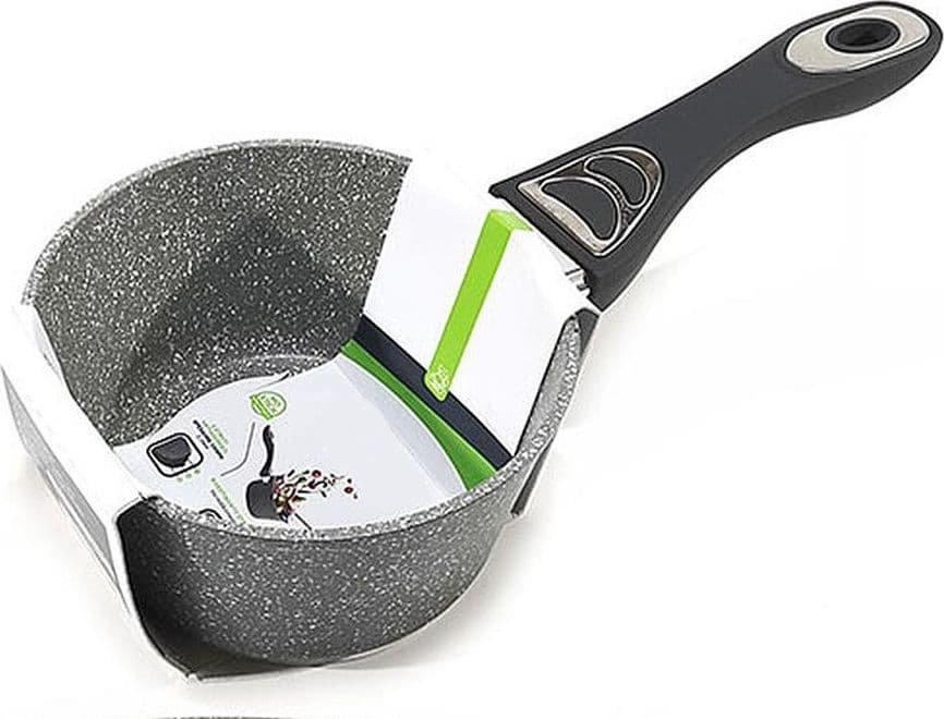 BROCCA PER LATTE IN ALLUMINIO ANTIADERENTE RIVESTIMENTO PIETRA MANICO SOFT-TOUCH ⌀16/18CM - 5
