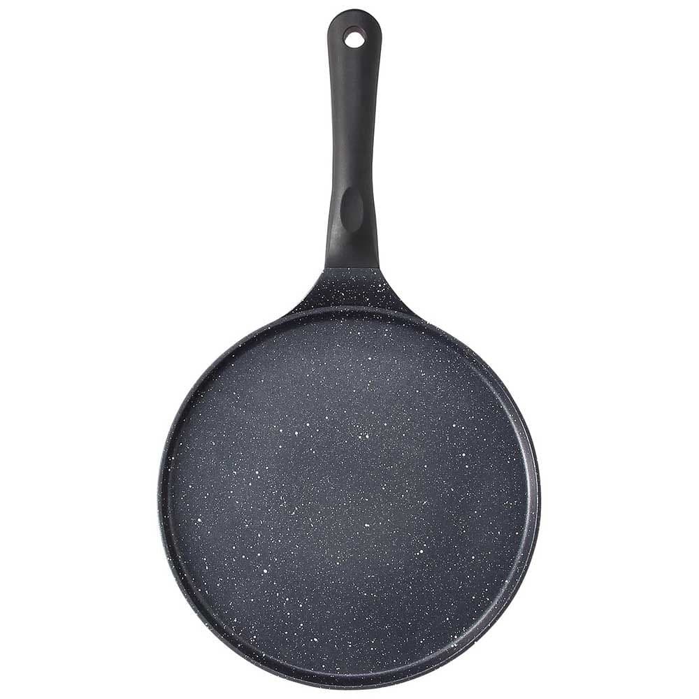 PADELLA ANTIADERENTE PIASTRA LISCIA TONDA PER CREPES NERA ACCESSORI PER CUCINARE 624388 - 4