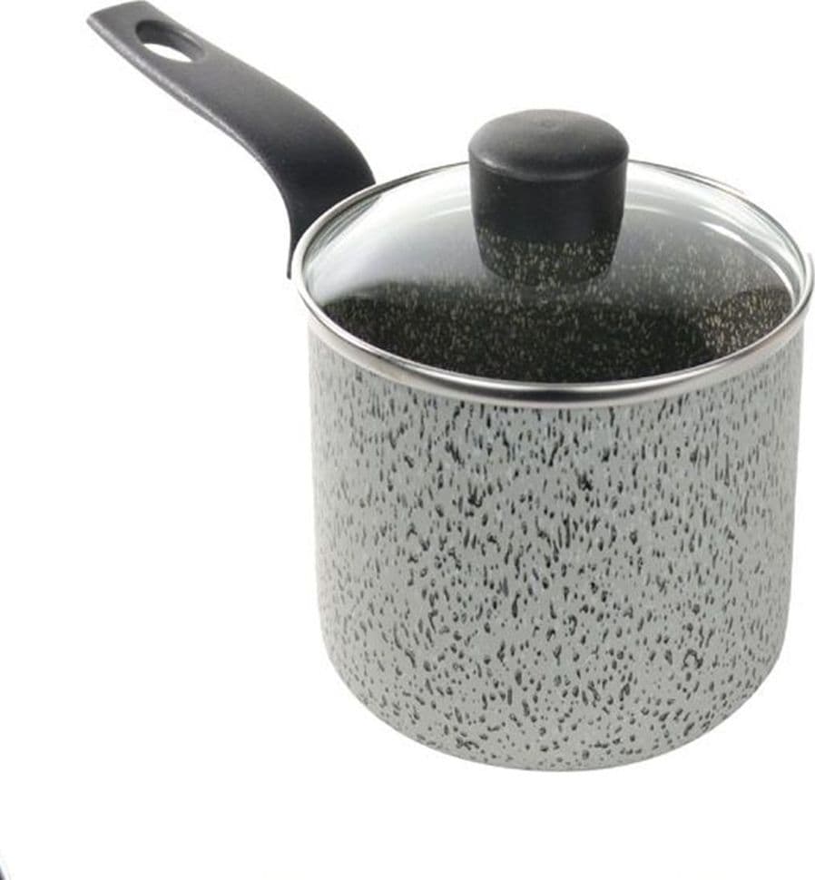 PENTOLINO BOLLILATTE CON RIVESTIMENTO ANTIADERENTE COPERCHIO IN VETRO 12 CM 044997M - 3