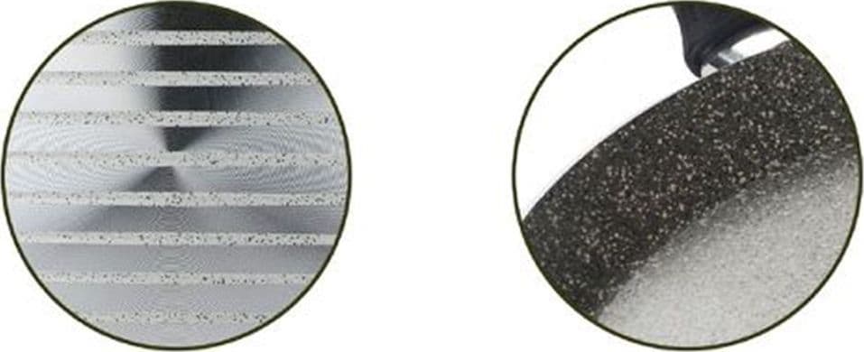 PIASTRA TONDA LISCIA PADELLA CUCINA ANTIADERENTE ANTIGRAFFIO A 7 STRATI DA 34 CM 045000M - 4
