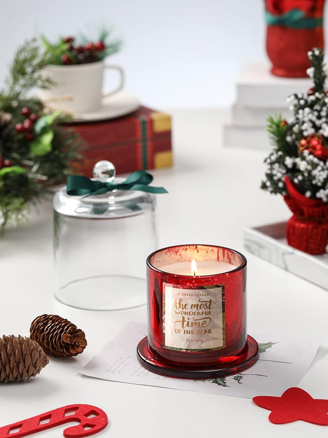 Candela profumata campana con confezione in vetro decorazioni e profumazione per ambienti in Diffusori di oli essenziali Decor Space - Altamura, commercioVirtuoso.it