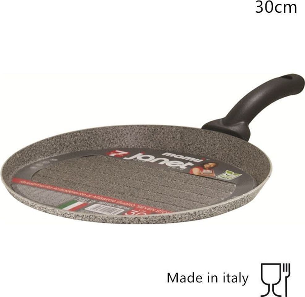 PADELLA BISTECCHIERA TONDA MULTIUSO CUCINA ANTIADERENTE ANTIGRAFFIO 7 STRATI DA 26/30CM - 3